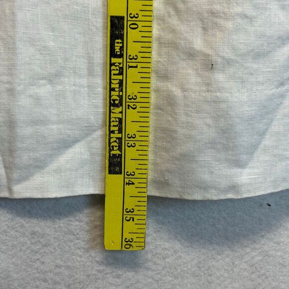 TOMMY BAHAMA Dress XS White Linen Sleeveless Embroidered Lined V-Neck Pockets - Picture 5 of 11